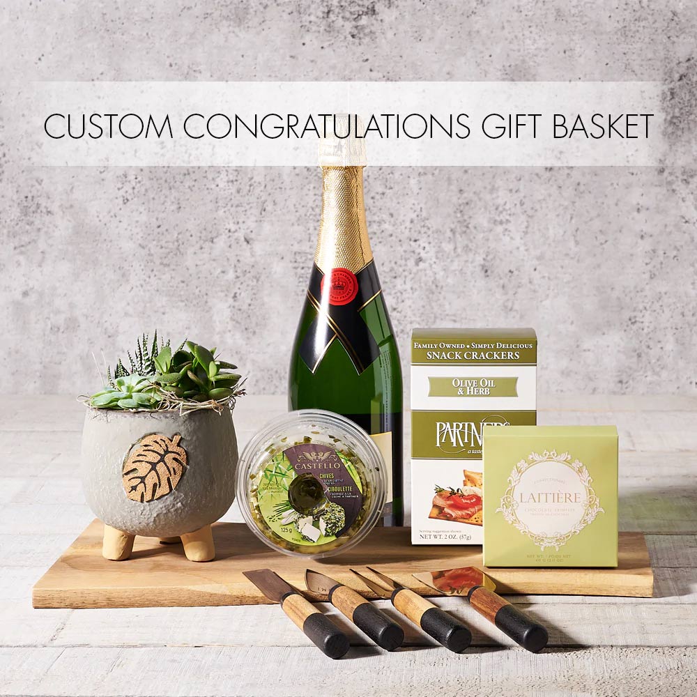 Choose one of Custom Congratulations Gift Baskets