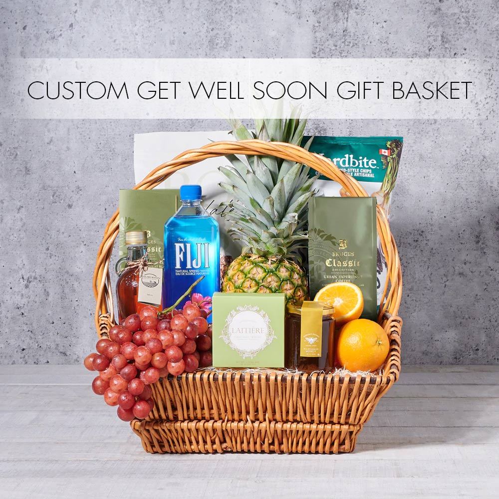 Want to send a Get Well Soon Gift Basket to someone who is recovering from an illness or surgery but want something extra special? & Well, our Custom Get Well Soon Gift Basket is for you!
