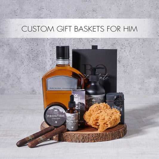Choose our Custom Gift Baskets for him. When you want to create a special basket for the man in your life! - USA delivery