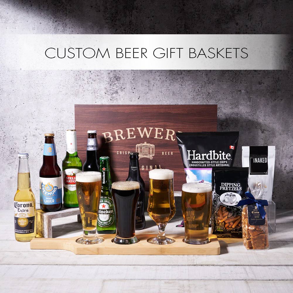 Custom Beer Gift Baskets are the perfect solution when you want to choose the beers and snacks you would like in your Beer Gift Baskets! 