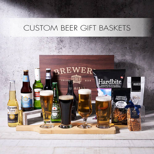 Custom Beer Gift Baskets are the perfect solution when you want to choose the beers and snacks you would like in your Beer Gift Baskets! 