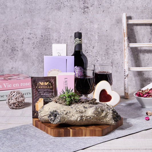 Wine & Cheese for 2 Gift Basket, wine gift, mother's day gift, gourmet gift Hazelton's 