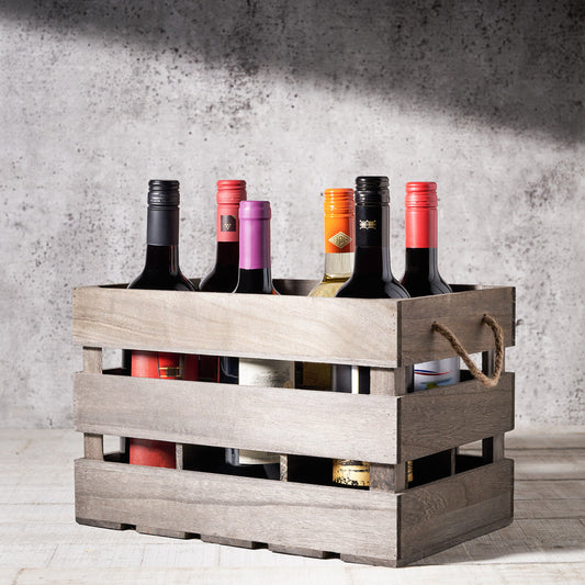 Hazelton’s Six Wine Crate with House Wine, Wine Gift Baskets