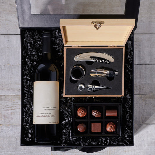 Wine Lover’s Delight Gift Set, wine gift, wine, chocolate gift, Hazelton's