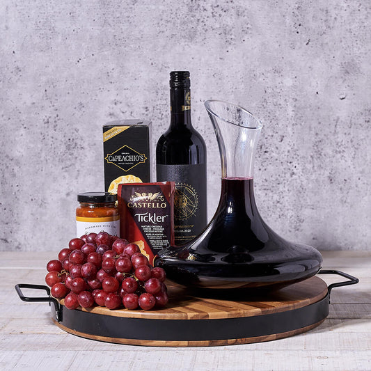 Cheese & Cracker Gift Set with Wine, wine gift, wine, gourmet gift, gourmet, cheese gift