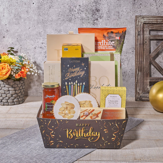 Happy Birthday Snack Gift Set, gourmet gift, gourmet, birthday gift, birthday, chocolate gift, chocolate, USA delivery