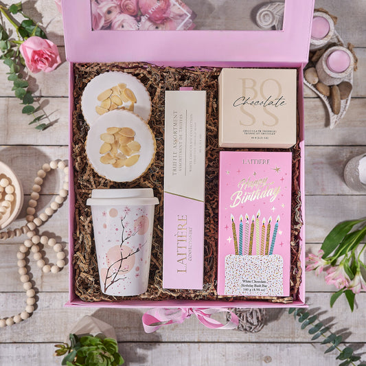 Indulgent Birthday Gift Box, chocolate gift, chocolate, birthday gift, birthday, cookie gift, cookie.