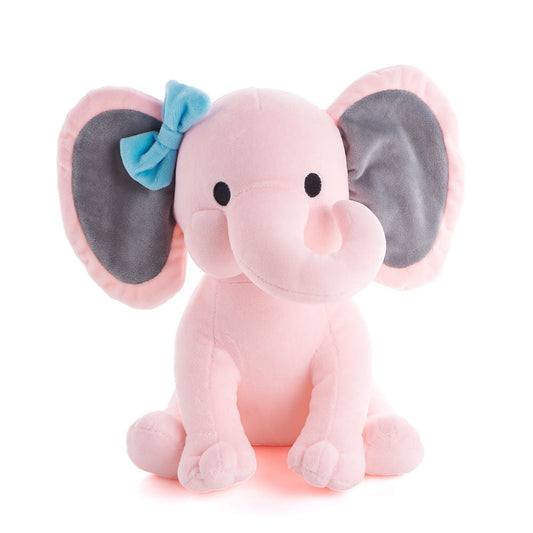 Large Pink Plush Elephant, Baby Plushies, Baby Toys