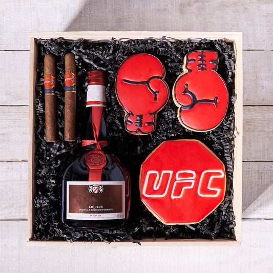 Ultimate Boxing Fan Gift Box, gourmet gift, cookie gift, liquor gift, sports, sports gift 