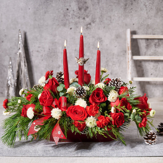 holiday,  Mixed Floral Arrangement,  flowers,  christmas,  Set 23982-2021, christmas arrangement delivery, delivery christmas arrangement, holiday flowers