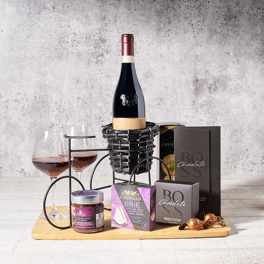 The Wine Cart Gift Basket, Wine Gift Baskets, Gourmet Gift Baskets, Chocolates, Cheese