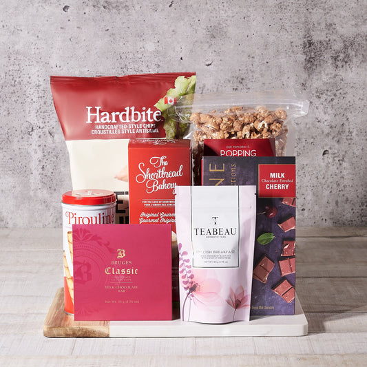 gourmet gifts, snacks, chocolate cherries, chocolate bar, chocolate, wine, gourmet, crackers, gourmet snack set delivery, delivery gourmet snack set, gift set 