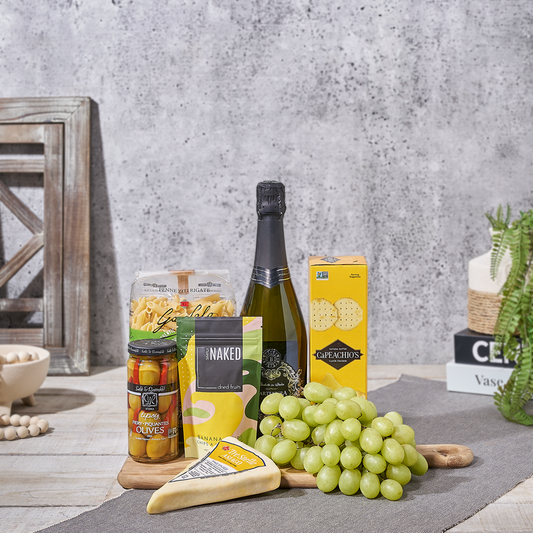 Kosher Food & Champagne Set, champagne gift, champagne, sparkling wine gift, sparkling wine, fruit gift, fruit, kosher gift, kosher