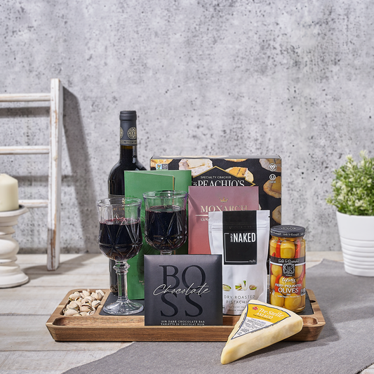 Little Snacker Kosher Gift Set, kosher gift, kosher, wine gift, wine, chocolate gift, chocolate