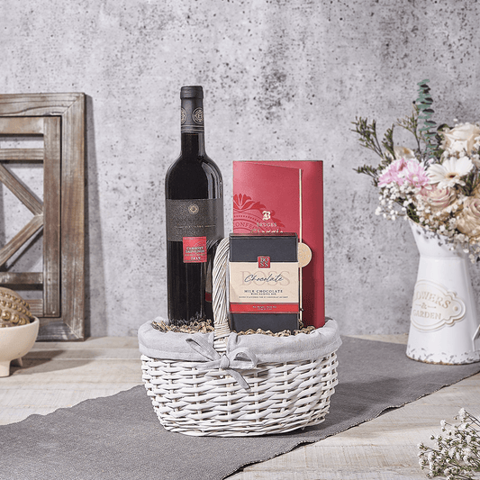 The Kosher Wine & Chocolates Gift Set, wine gift, wine, kosher gift, kosher, USA delivery